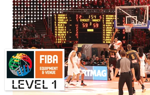 The 6730 16P H15 scoreboard is FIBA Level 1 certified