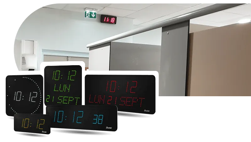 Timetable display in sports facilities