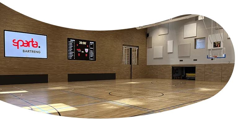 Gimnasio: marcador multideporte para una sala polivalente