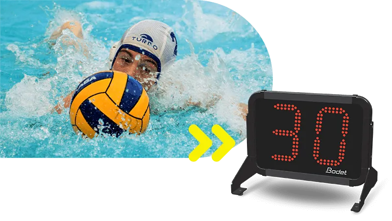 Die Besitzzeitanzeige für Wasserball