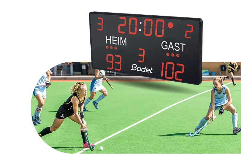 Verwalten Sie Ihre Feldhockeyspiele und zeigen Sie die Spielstände an