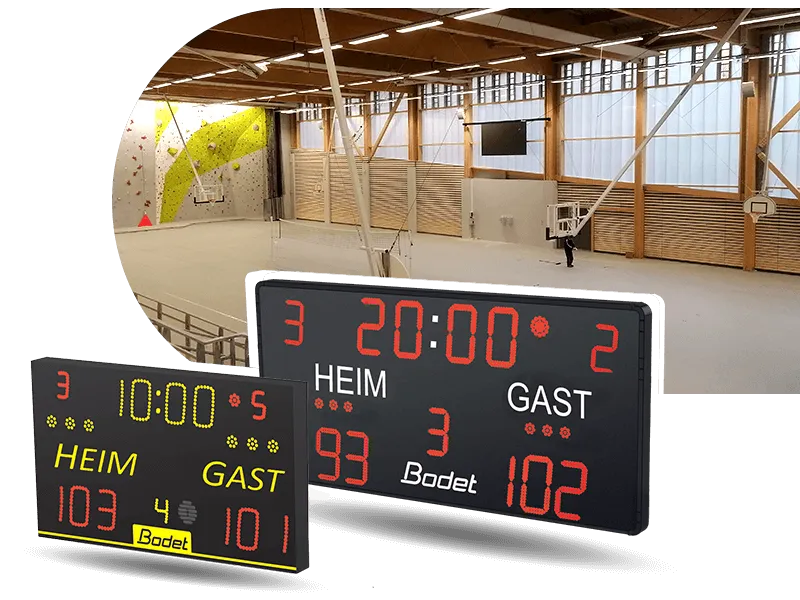 Für viele Sportarten geeignete Indoor- und Outdoor-Spielstandsanzeigen
