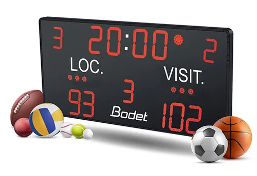 Le tableau de scores BTX6025 MS s'adapte à de nombreux sports collectifs