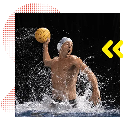 The BTX6120 WP scoreboard display is dedicated to waterpolo