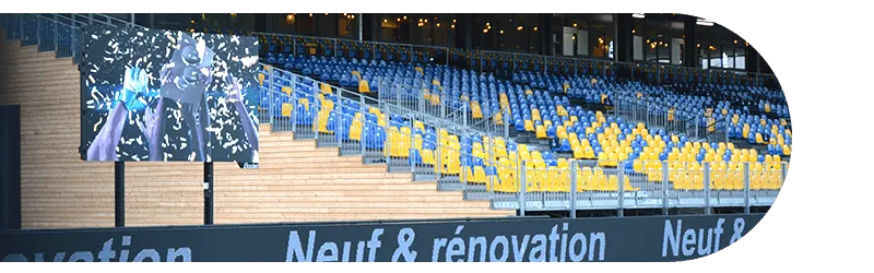 LED video screen for outdoor team sports
