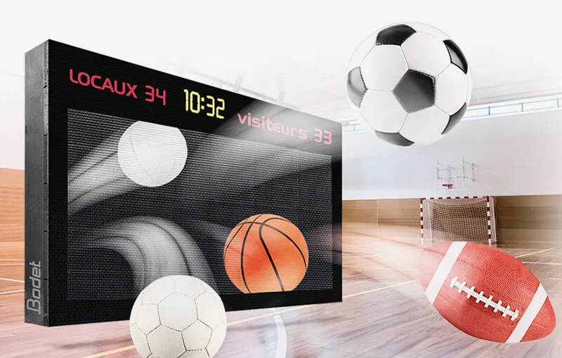 LED video screen for match highlights and partner advertising
