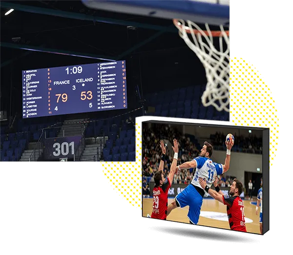 L’écran vidéo LED pour valoriser les sponsors et les scores des matchs