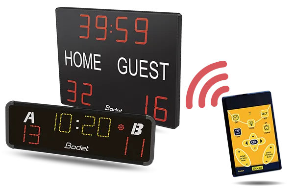 The POCKET keyboard manages multi-sport scoreboards