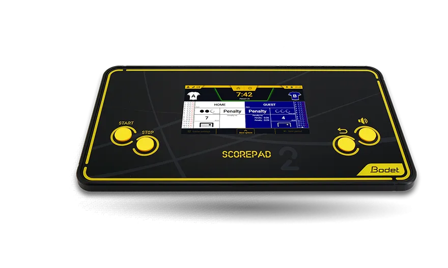 SCOREPAD: the touch-sensitive control panel for easy management of water polo matches