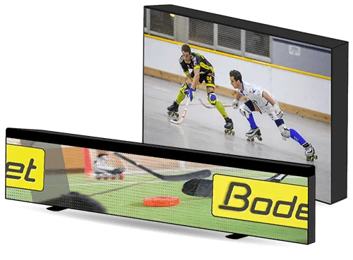 How do you showcase video and advertising during matches?