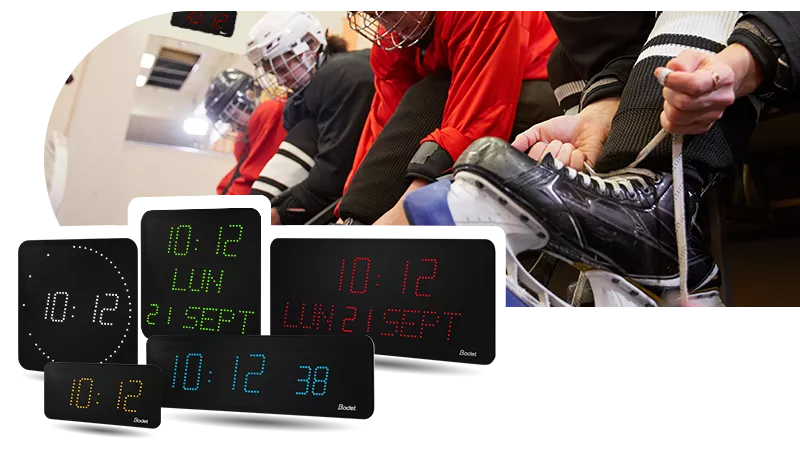 Des horloges pour accompagner le quotidien des patinoires
