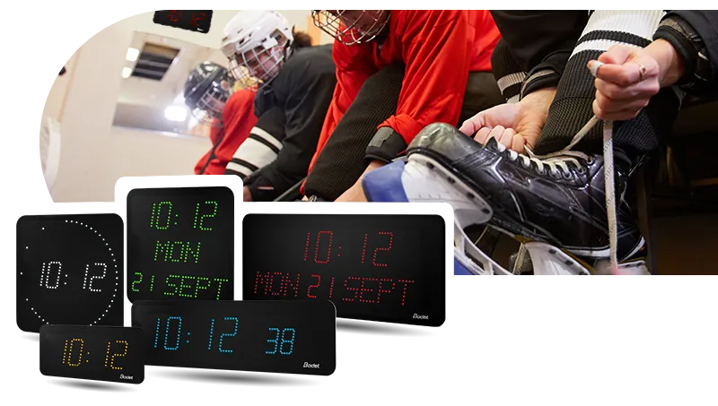 Affichage horaire patinoire
